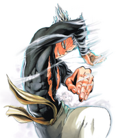 Garou's appearance after his fight with Golden Ball and Spring Mustachio