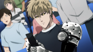 Genos gets a call from the Hero Association