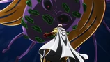 Flying purple being with multiple mouths