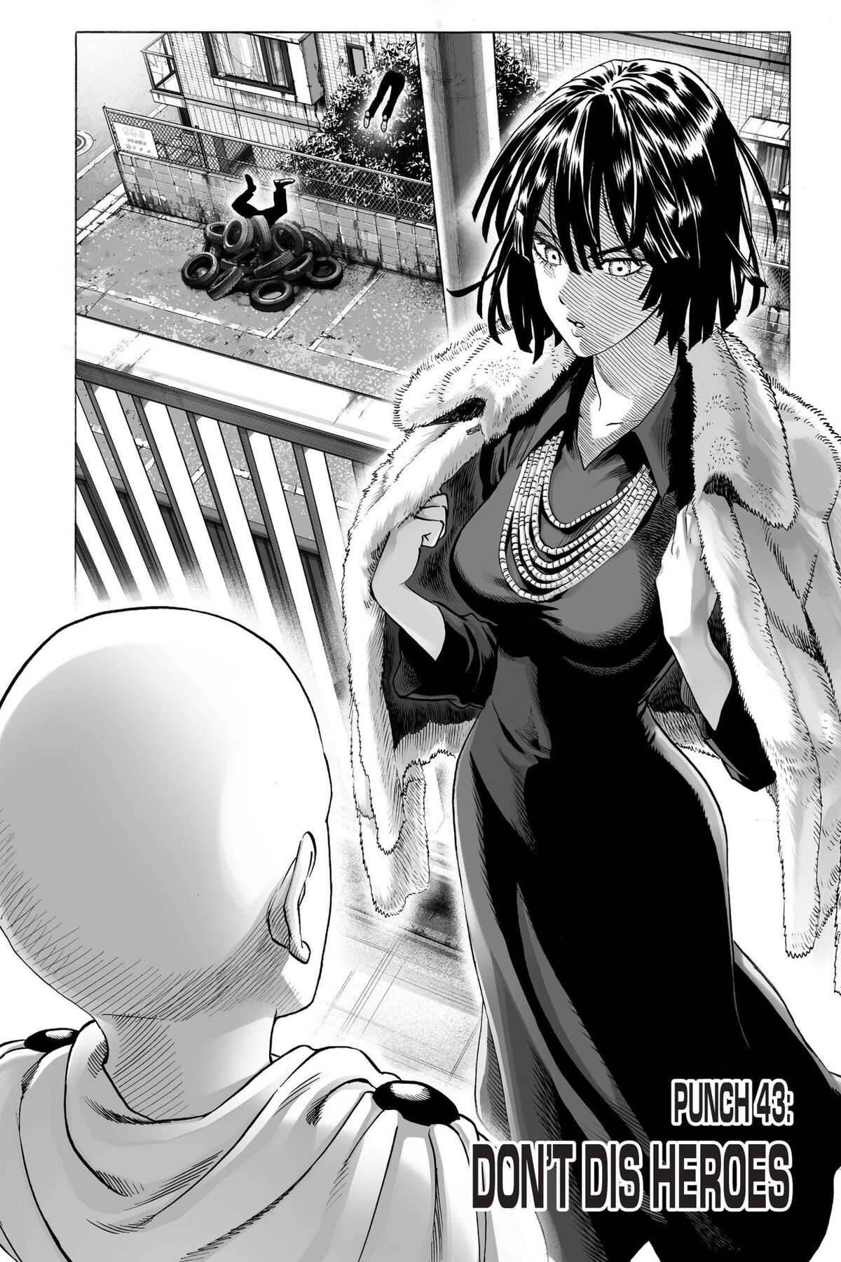 God from the Future! One Punch Man  God from the Future! One Punch Man  Manga chapter 176 The psychic battle blasts off between Fubuki, Tatsumaki,  and the Tsukuyomi. Saitama falls in