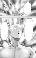 Saitama travels through time.