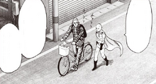 Saitama and King walking