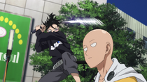 Sonic about to attack Saitama