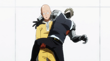 Saitama catches Genos