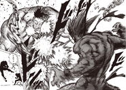 The awoken Garou pummels Puri-Puri