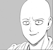 Saitama smirking at Fubuki.