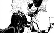 Do-S petting Fubuki, thinking she was under her control.
