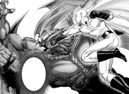 Saitama punching Winged Garou