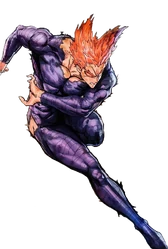 Полумонстр Гароу, манга, обложка тома.png (1,53 МБ) Внешность Гароу во время битвы со Сверхлитым Темноблеском