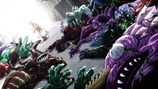 A horde of monsters killed by Saitama while trying to join the Monster Association