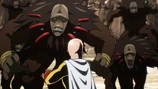 Hairy ape-like beings attacking Saitama