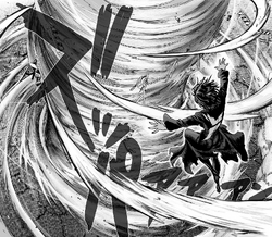 Fubuki using Air Manipulation to create a tornado via her Psychokinesis
