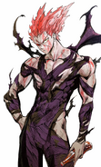 Garou's appearance after his fight with Overgrown Rover.