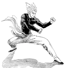 Garou con su postura de lucha