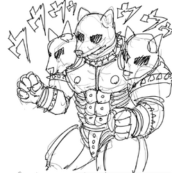 ONE's design of Mad Dog Underdog Cerberus