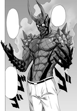 Apariencia completa de Choze como kaijin