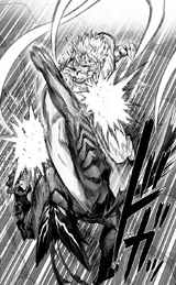 Garou and Bang landing hits on each other