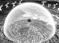 Tatsumaki creating a massive psychic barrier