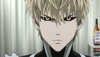 Genos's serious face