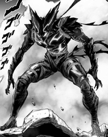 Garou's monster form after emerging from underground