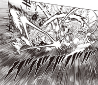 The three ninjas fighting midair