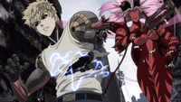 Mosquito Girl effortlessly overpowers Genos