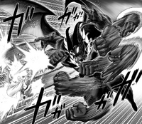 Winged Garou attacks Saitama