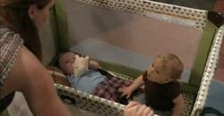 Jude in his park with his twin