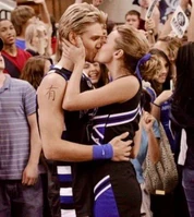 Peyton and Lucas' iconic kiss after the State Championship win
