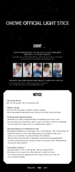 ONEWE official lightstick Bizent pre-order event