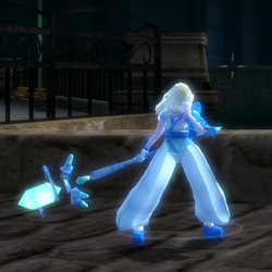 Blocking with a Staff allows you to recover SP quickly at the cost of durability.