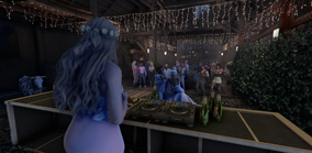 Dancing with Sydney at the wedding reception