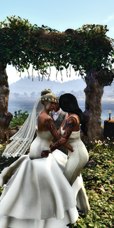 Kiki and Sydney at the altar