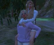 Giving Brandi a piggyback