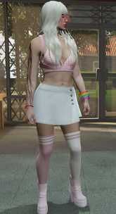 On Wednesday's Kiki wears pink