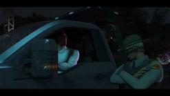 Rosner performing a traffic stop