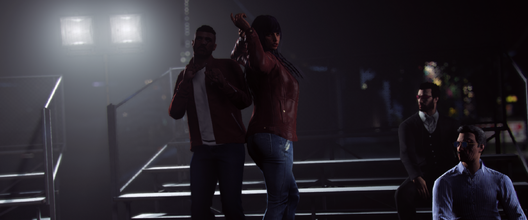 Etta and James Gamble dancing at the rally for Ty Slaughter