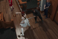 Jack getting hit with a gavel by Judge Siobhan Thoroughbred after he as the plaintiff threatened the lawyers with a bat. July 22, 2024