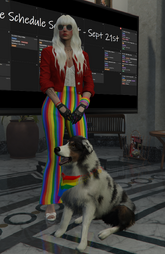 Kiki with Aurora at the Courthouse
