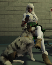 Kiki with Aurora for prison court