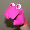 Pink Glove with Orange Band