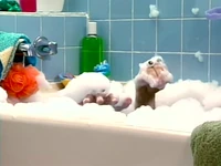 The boys covered in bubbles