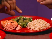 Papu showing the meal...