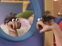 Oobi-Haircut-looking-in-the-mirror.png (572 KB) Oobi sees his reflection