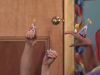 Uma surprising the boys