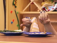 Pretending to plant a tree