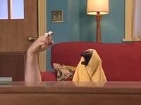 Uma trying to trick Grampu