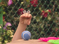 Oobi with his ball