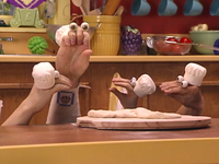 "Oobi, Kako, Uma, throw."