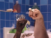 Back in the bathroom